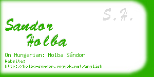 sandor holba business card